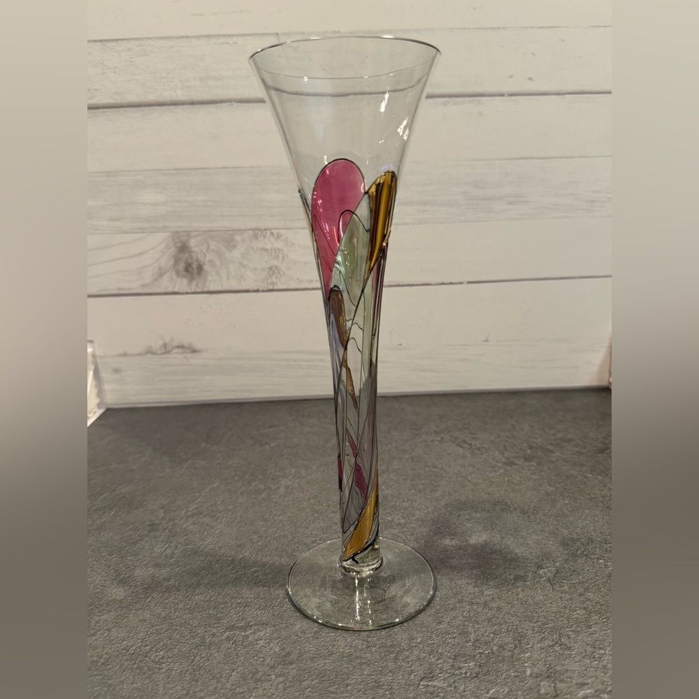 EUROGLASS Romanian Handmade - Mouth blowed Mosaic-Stained Glass Vase